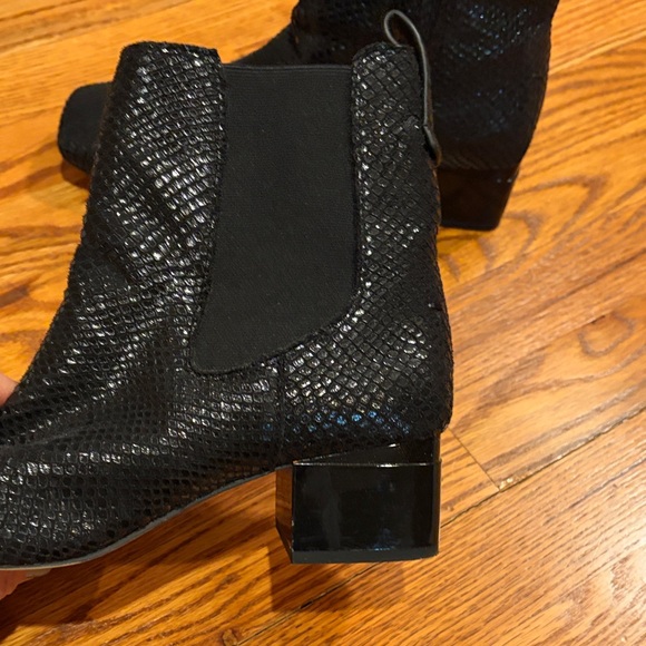 Franco Sarto Black Snakeskin Ankle Booties - Picture 4 of 4